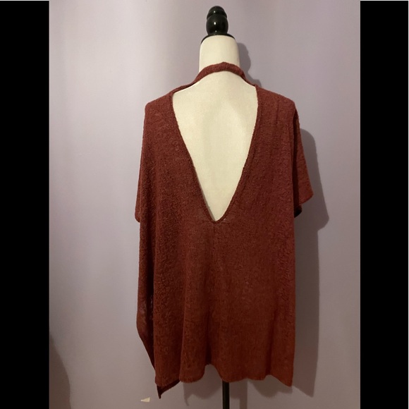 UO Out From Under Wine Open Back Cardigan - Picture 3 of 3